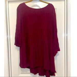 Burgundy Umgee tunic plus size 2x never worn